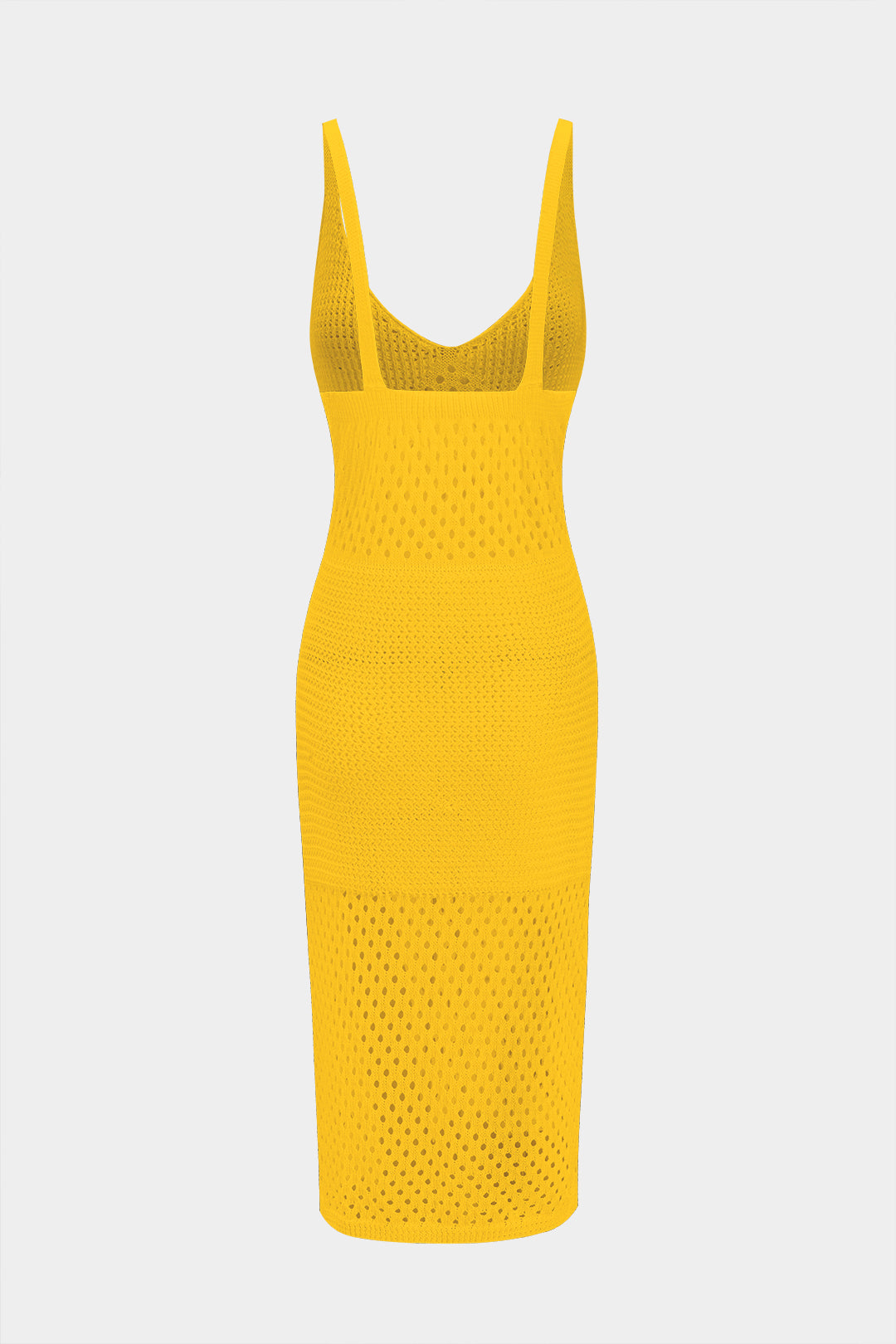 Knit Hollow Out Slip Slit Dress
