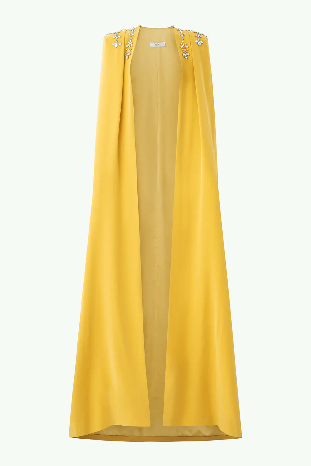 Embellished cape gown with high neckline – Zayin
