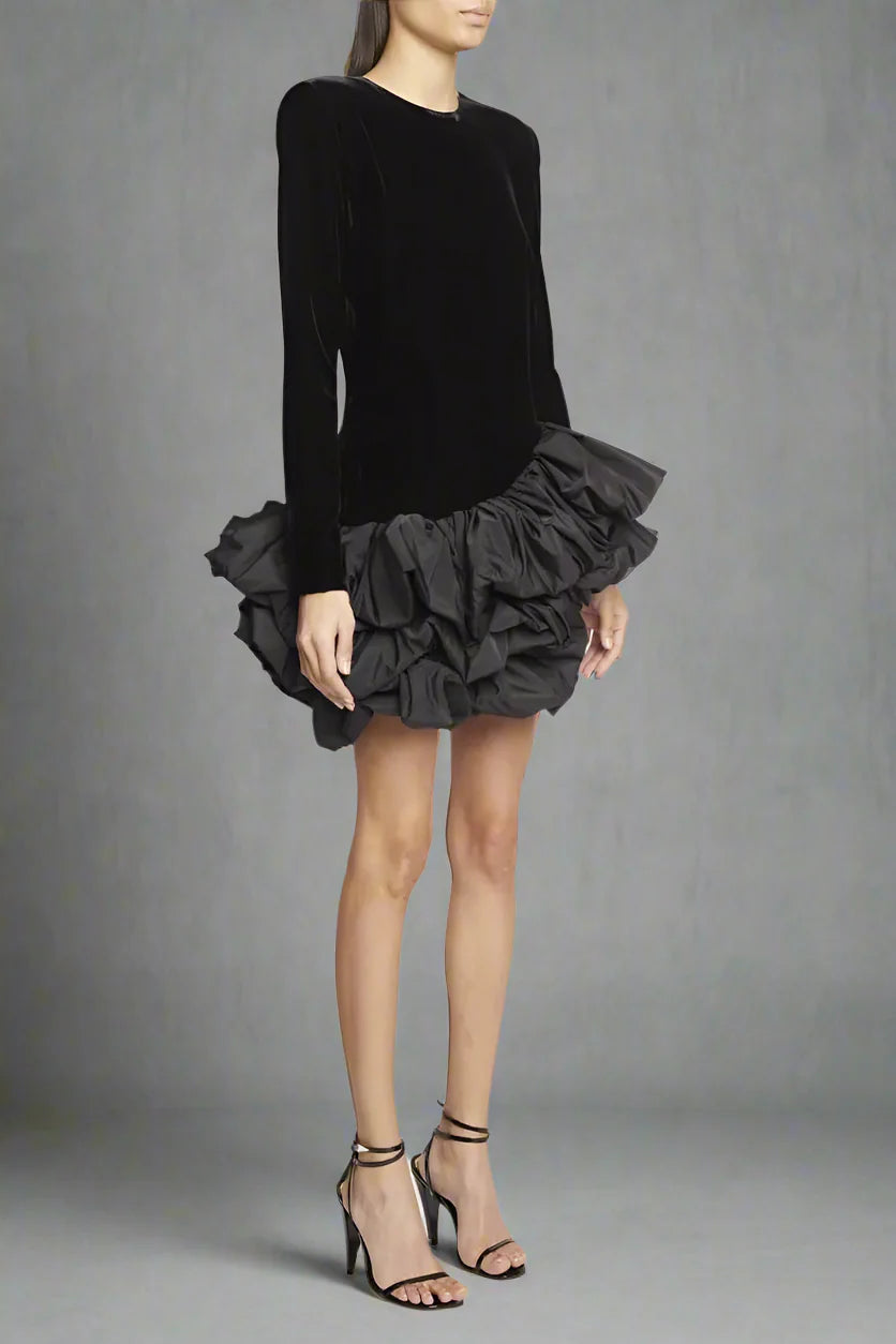 ruffled hem mini dress – Gomanh