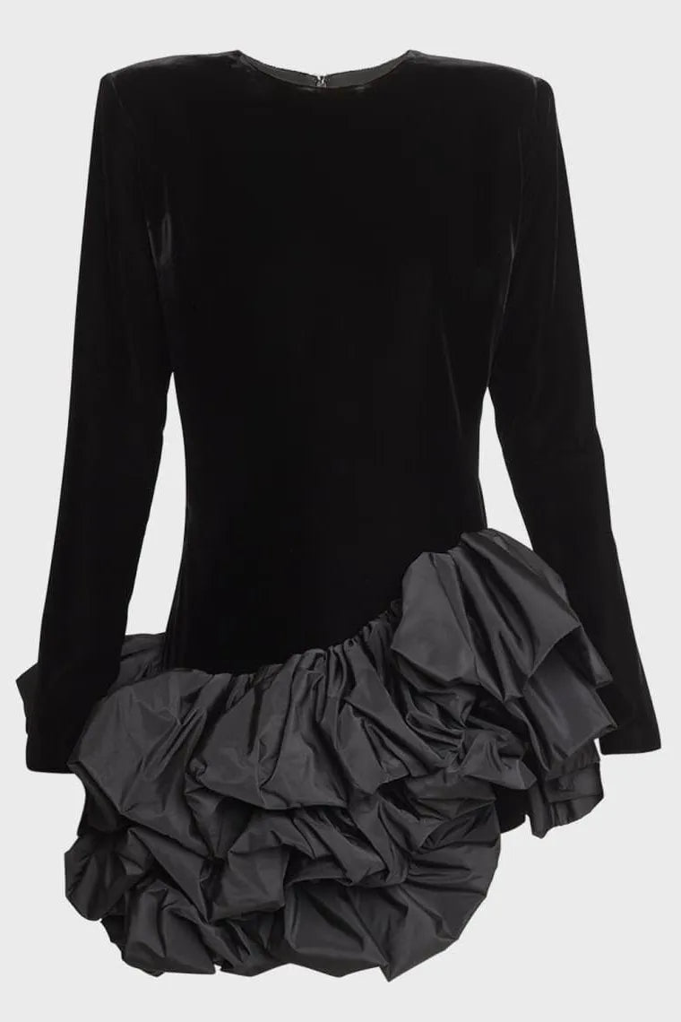 ruffled hem mini dress – Gomanh
