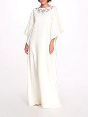 Embellished neckline kaftan gown – Katyie