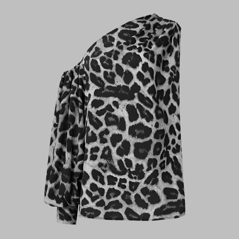 one-shoulder blouse with voluminous sleeve - Emira