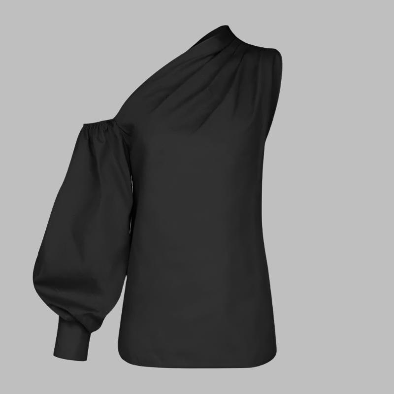 one-shoulder blouse with voluminous sleeve - Emira