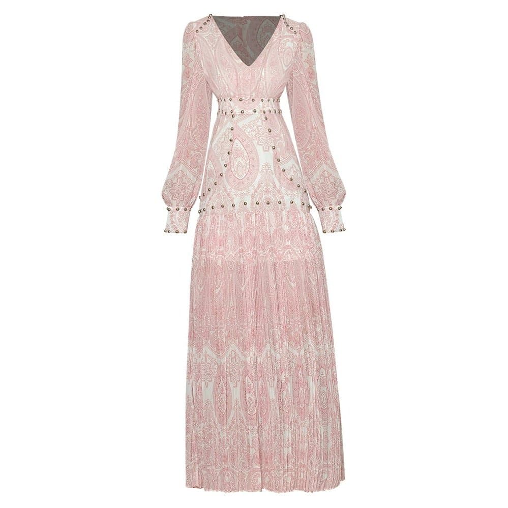 paisley print maxi dress with puff sleeves – Tamil selvi