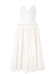 spaghetti strap midi dress with ruffled waist – Farayioluwa