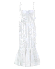 floral appliqué corset gown with mermaid hem – Ifejesukristi