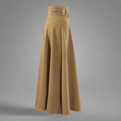 high-waist flared skirt with buttoned belt - Llyn