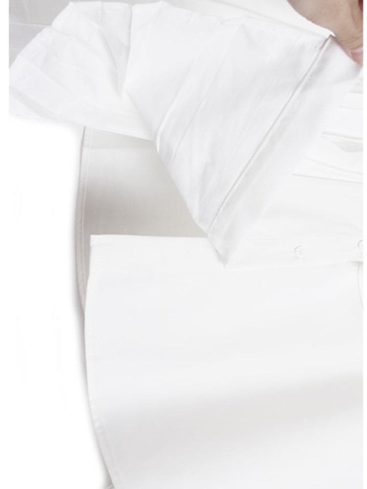 asymmetrical pleated overlay blouse - Afon
