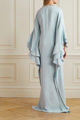 embellished neckline gown with cascading sleeves – Jarmen