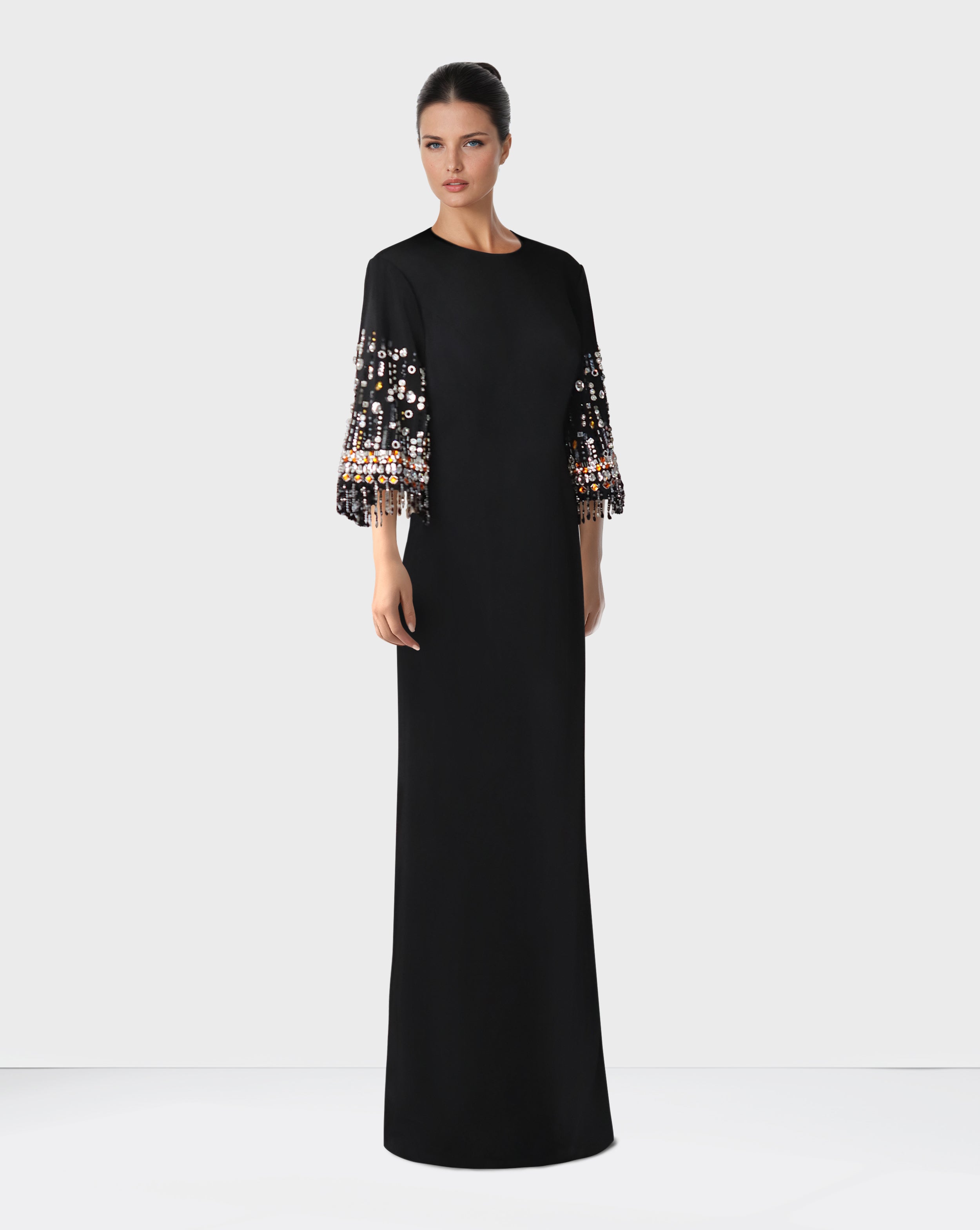 Sequined sleeves dress - Surelis