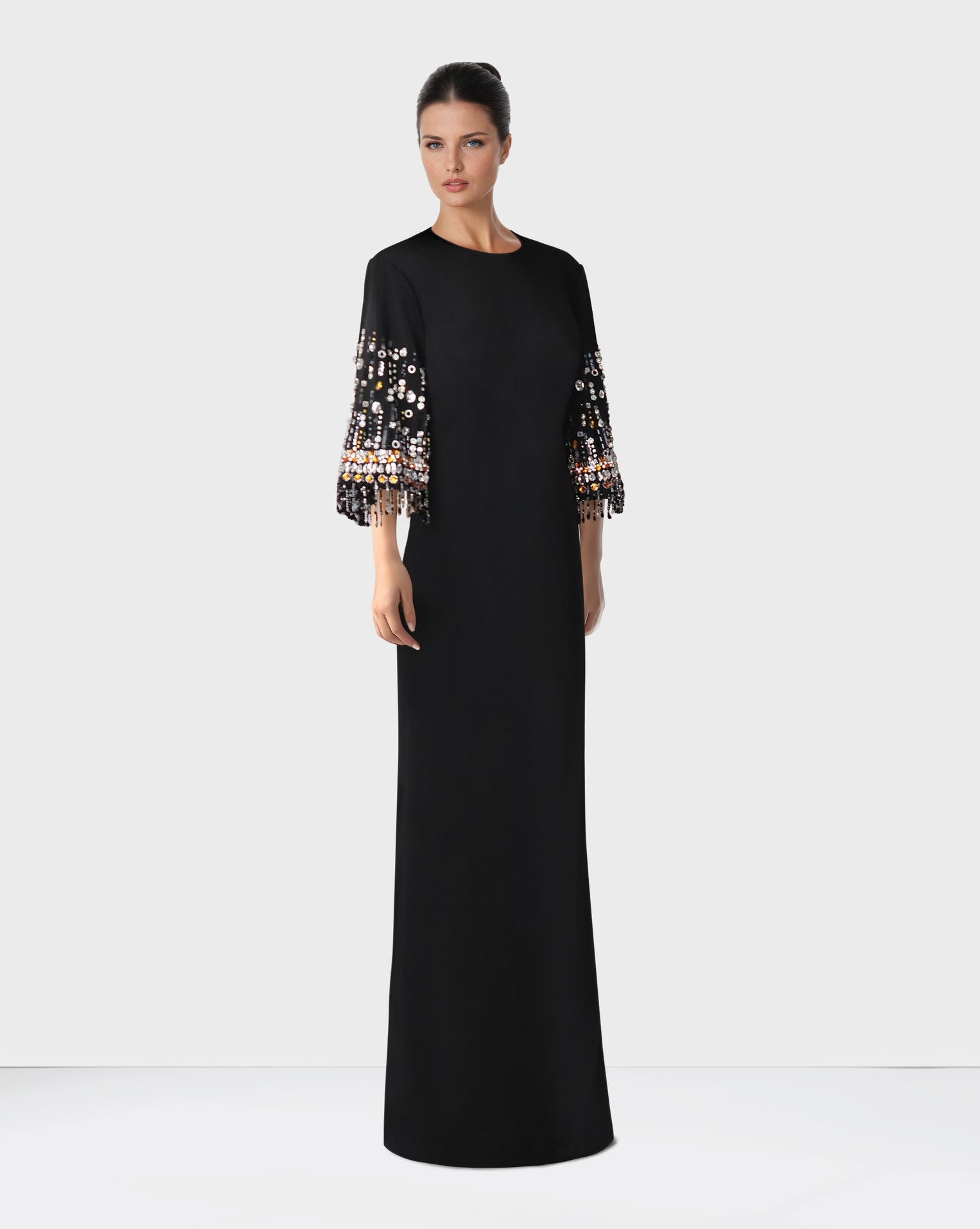 Sequined sleeves dress - Surelis