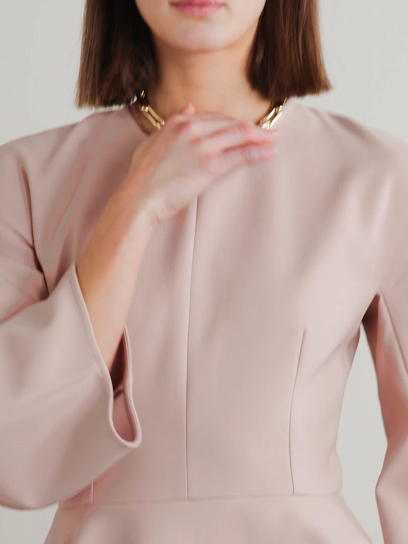 layered peplum gown with pleated skirt – Joreye